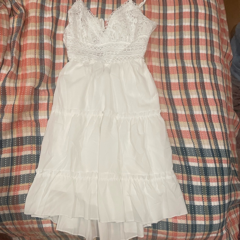 Wish White Ruffled Blouse